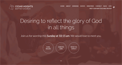 Desktop Screenshot of cedarheightsbaptist.com